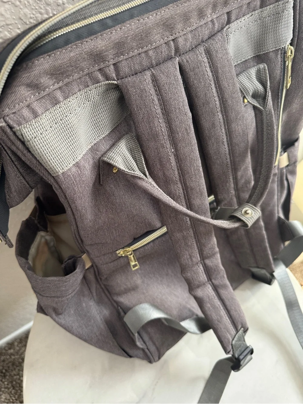 LAND Unisex Baby Diaper Bag Backpack - Multi‑Pocket